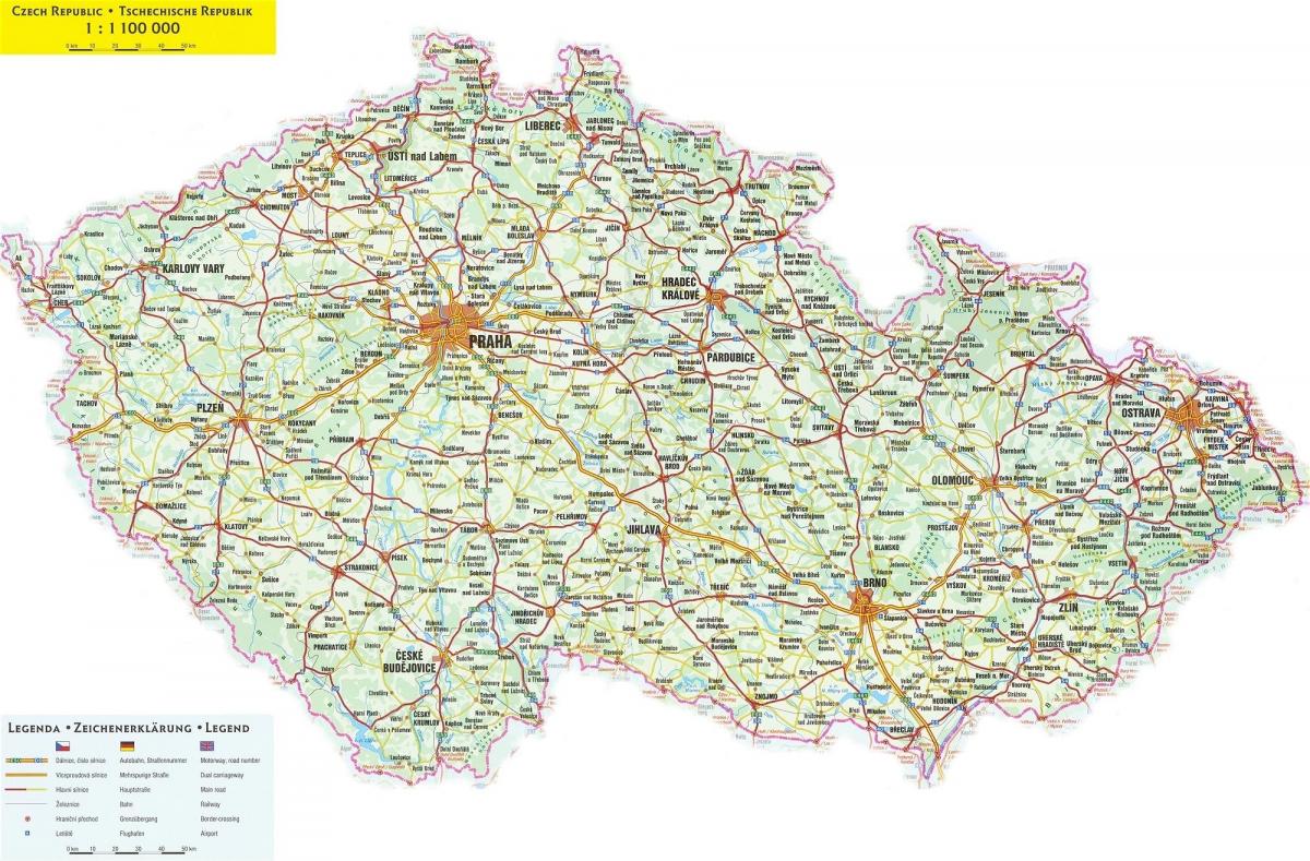 Czechia transports map