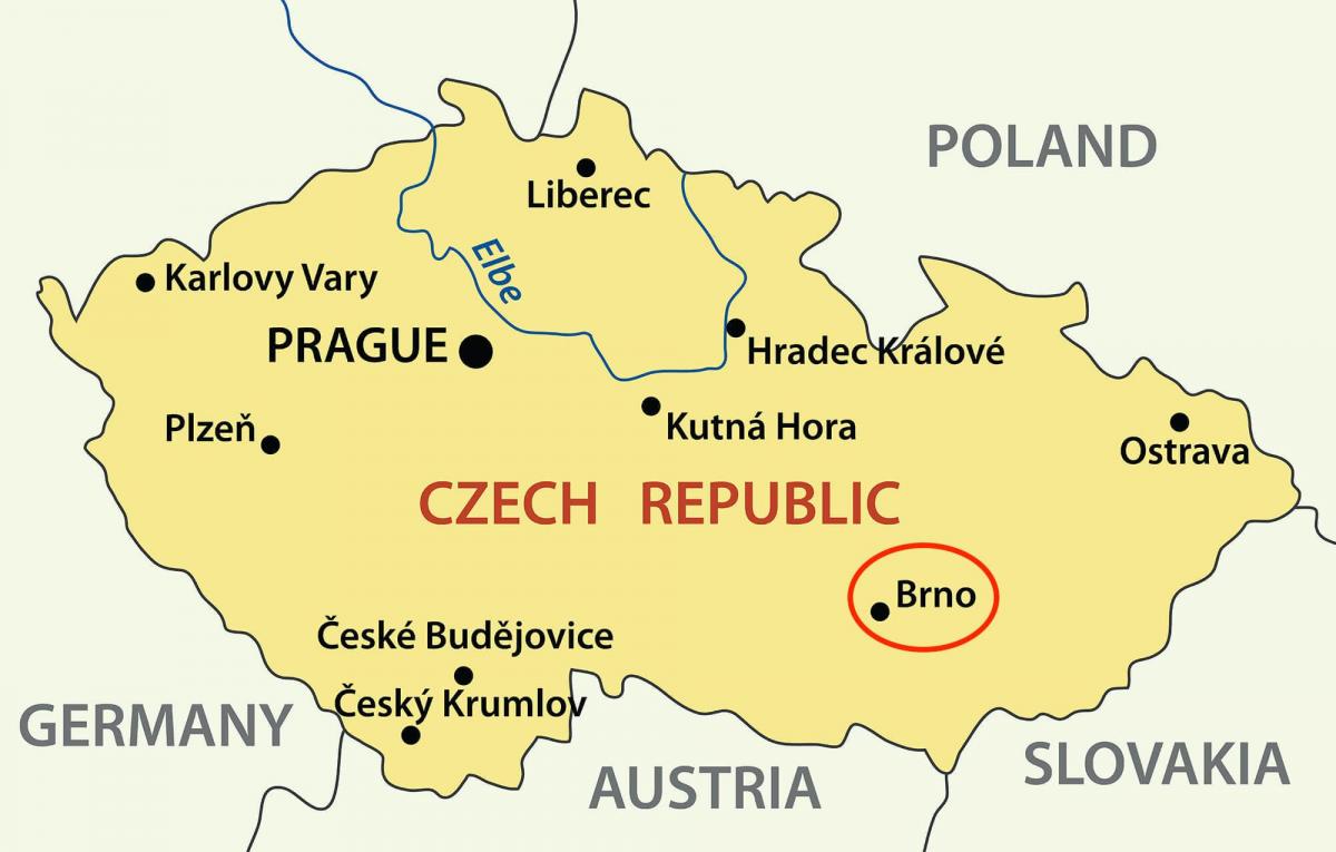 map of brno Czech republic