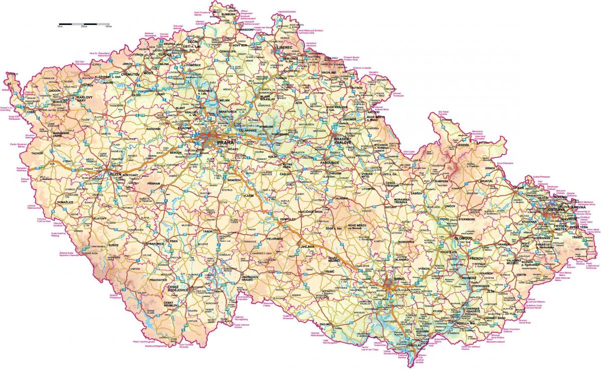 map of CZ