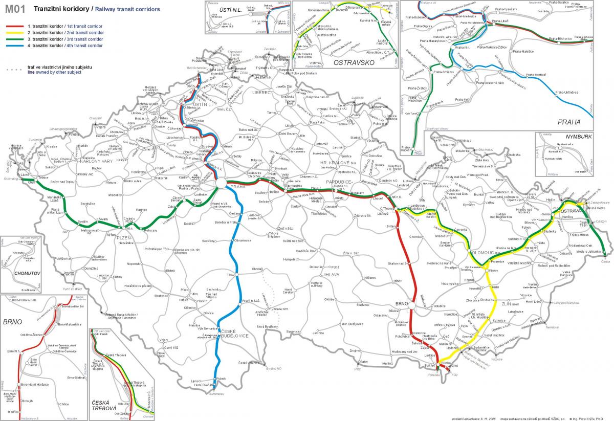 Czech republic rail map