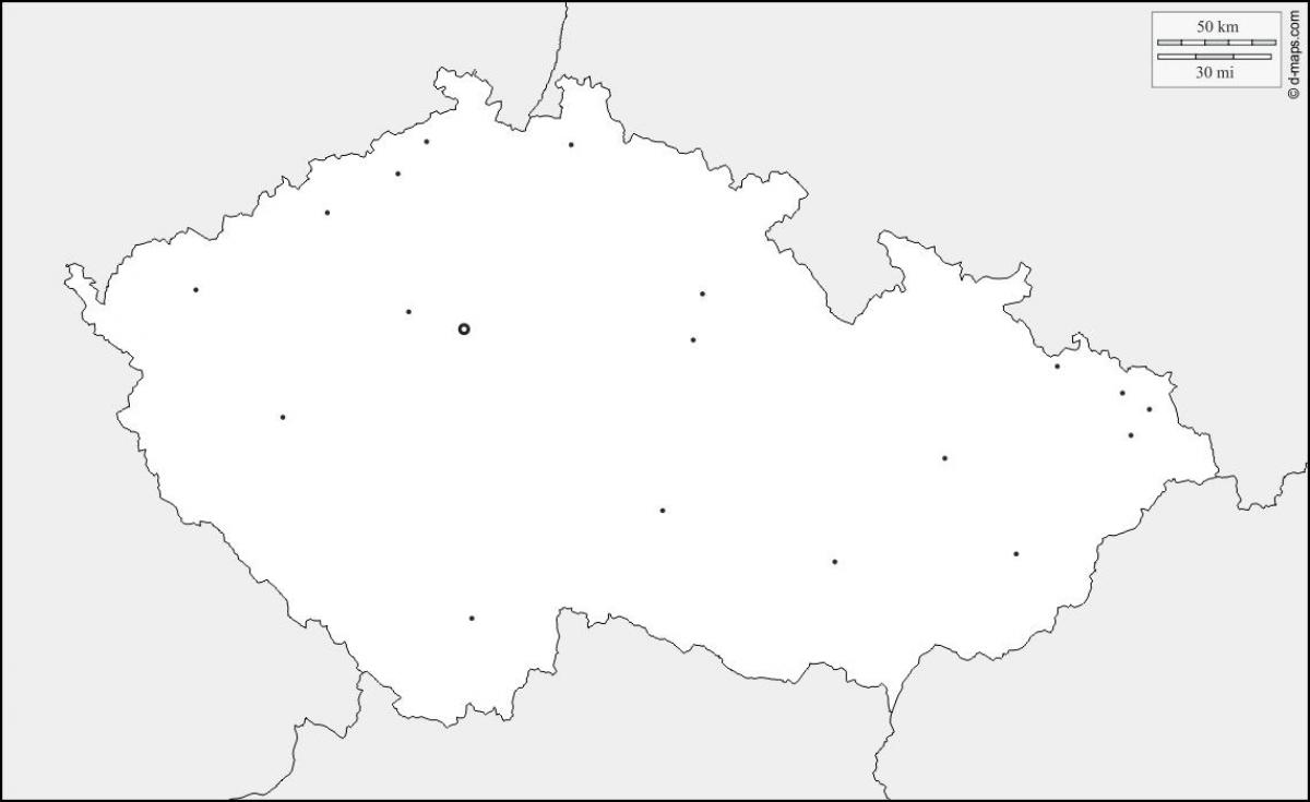 Czechia blank map
