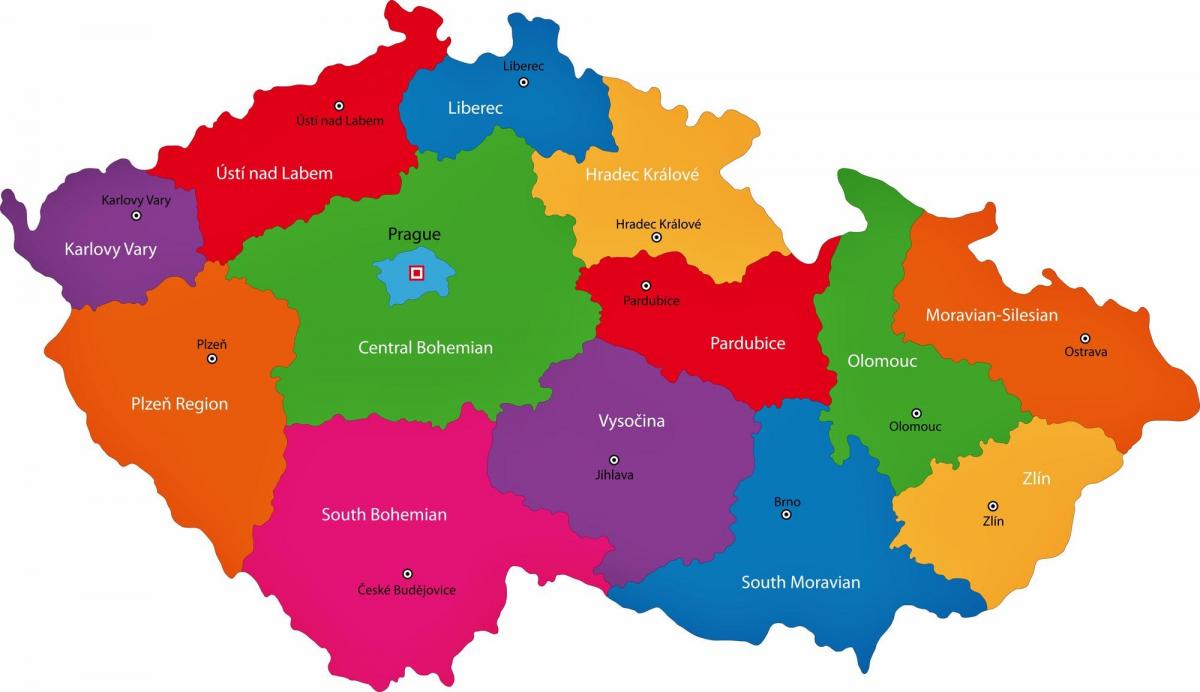 Czechia regions map