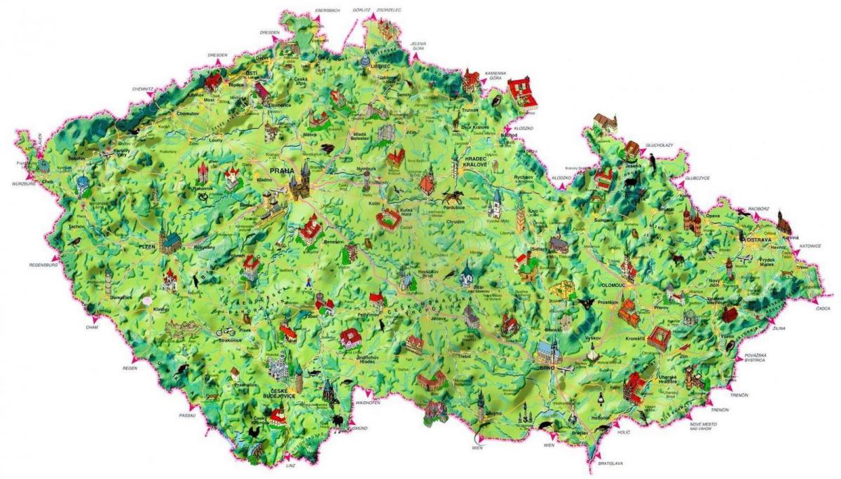 tourist map Czech republic