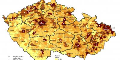Czechia population map