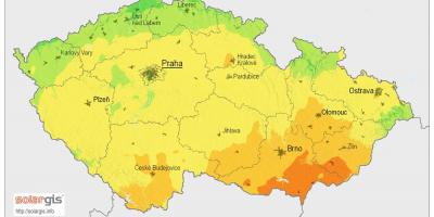 Czechia sunshine map