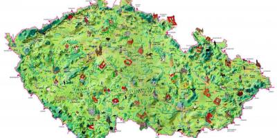 Tourist map Czech republic