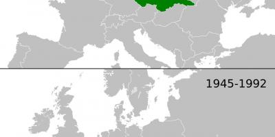 Map of Europe Czechoslovakia