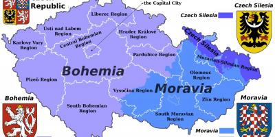 Map of Moravia Czech republic