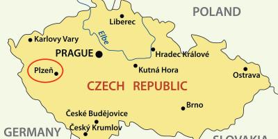 Plzen Czech republic map